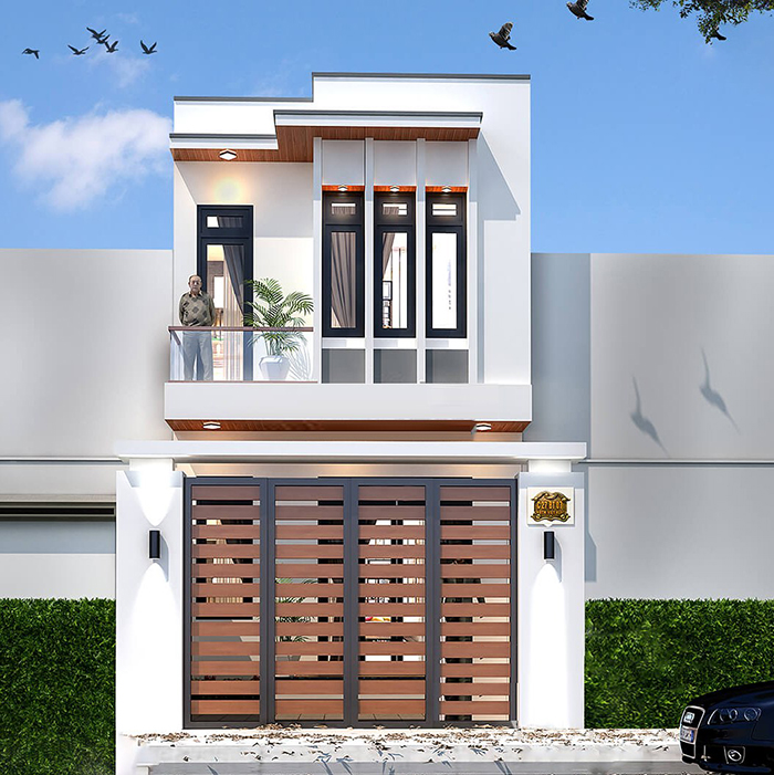 Mẫu thiết kế nhà 2 tầng mặt tiền 5m