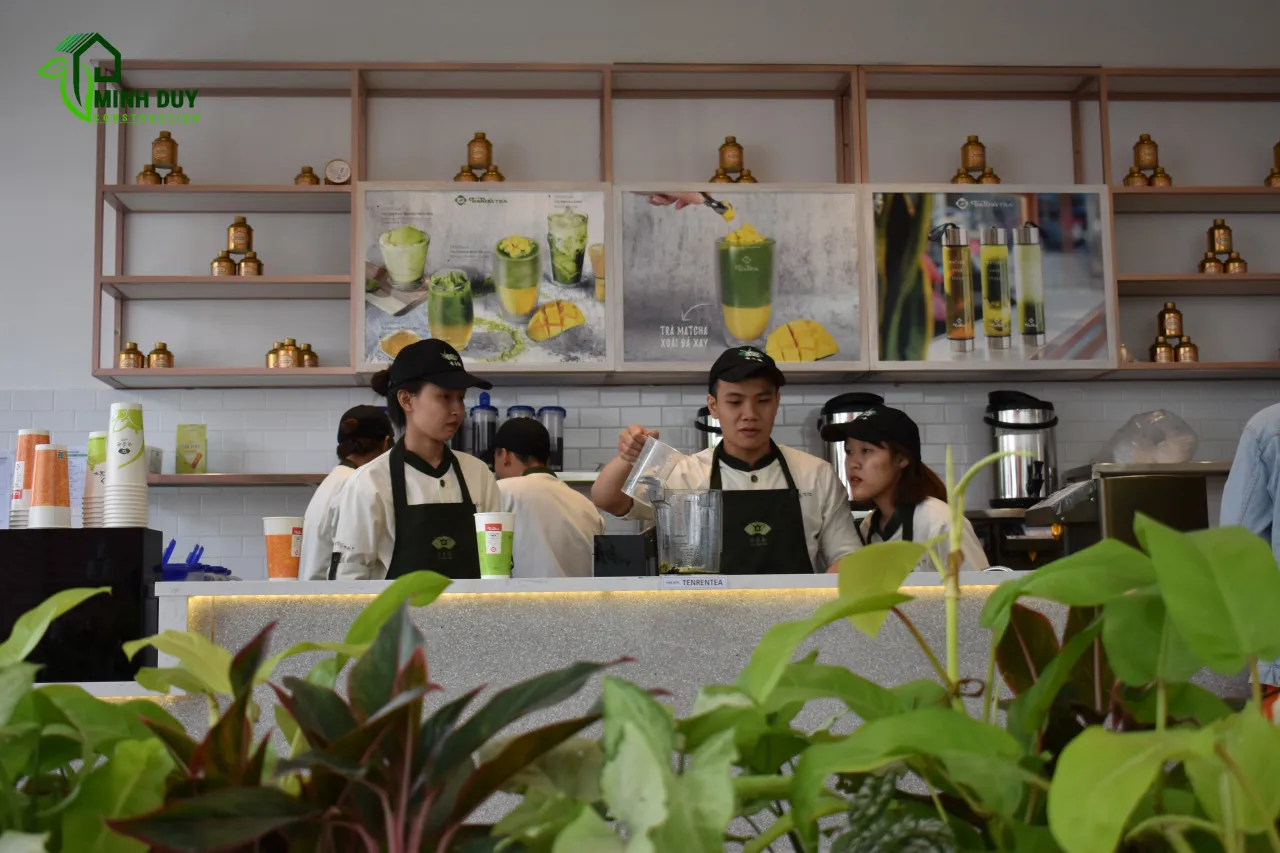 Thiết kế cửa hàng trà sữa Ten Ren's