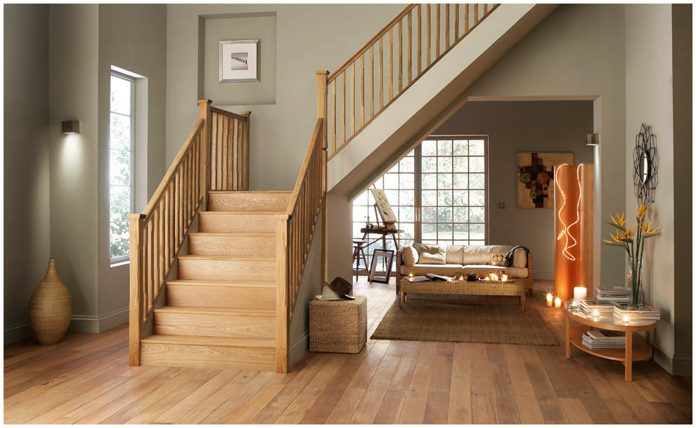 Mẫu cầu thang gỗ đẹp - Xây Dựng Minh Duy