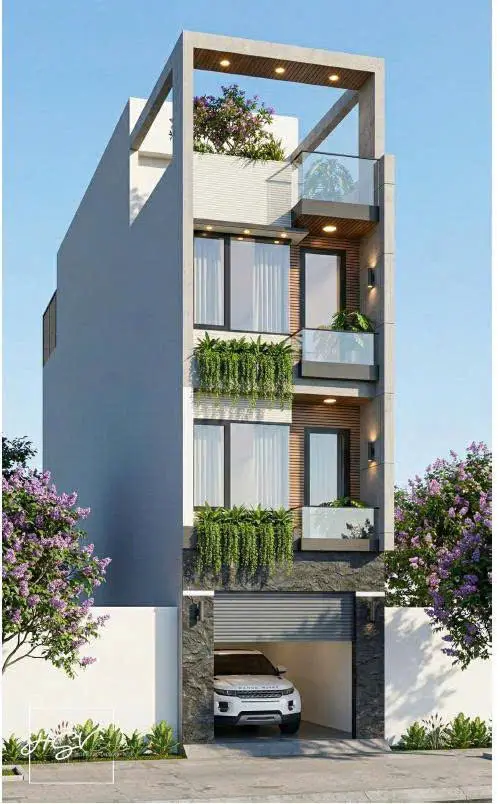 Mẫu nh&agrave; 1 trệt 2 lầu diện t&iacute;ch 5x20 do Minh Duy thi c&ocirc;ng tại Thủ Đức
