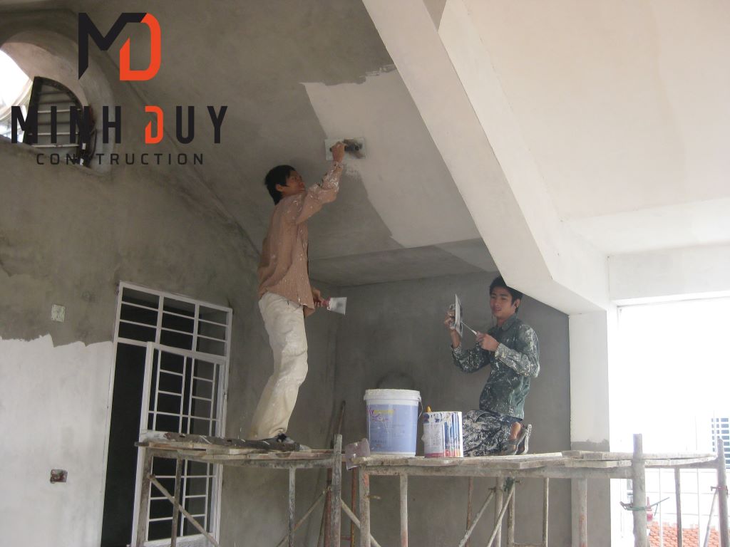 Giai đoạn 5: Sơn bả (matit) - Xây Dựng Minh Duy