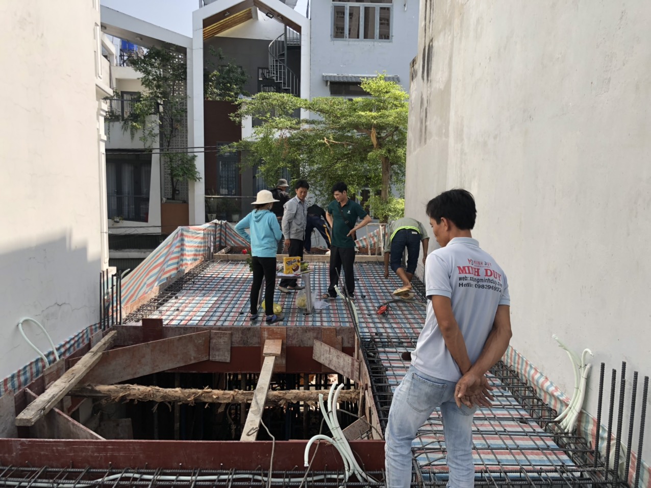 Hình ảnh công trình nhà phố hiện đại do công ty xây dựng Minh Duy thi công tại Quận Bình Tân