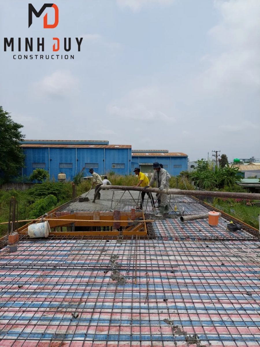 Giai đoạn thi công phần thô xây nhà Hưng Long - Xây Dựng Minh Duy