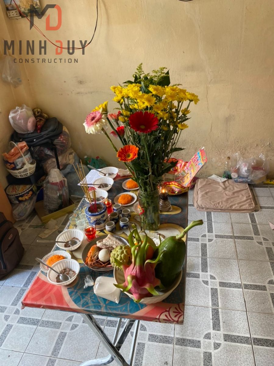 Gia chủ tiến hành lễ động thổ dự án