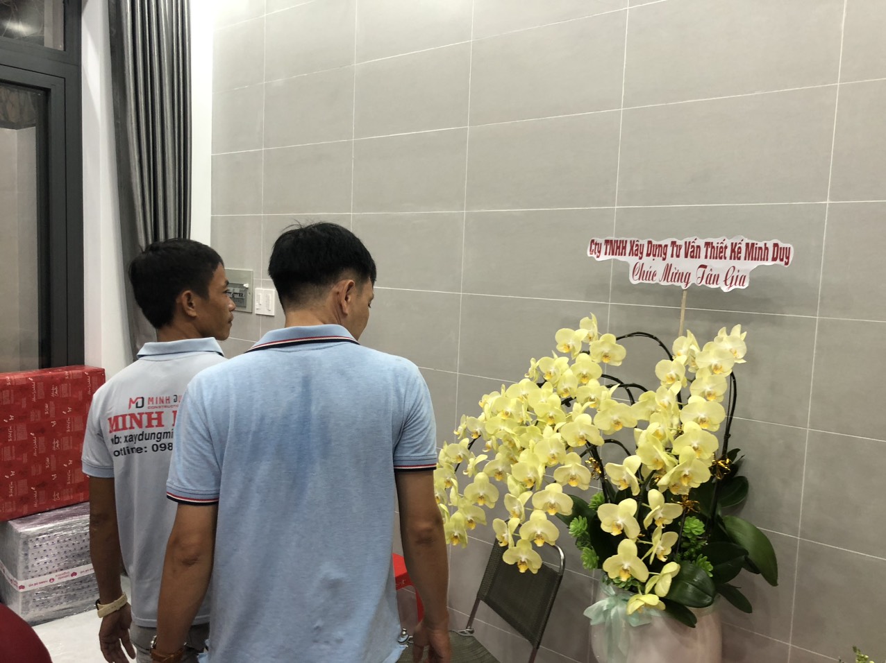 Hình ảnh 2 bên tiến hành nghiệm thu một số hạng mục dự án nhà phố Quận Gò Vấp