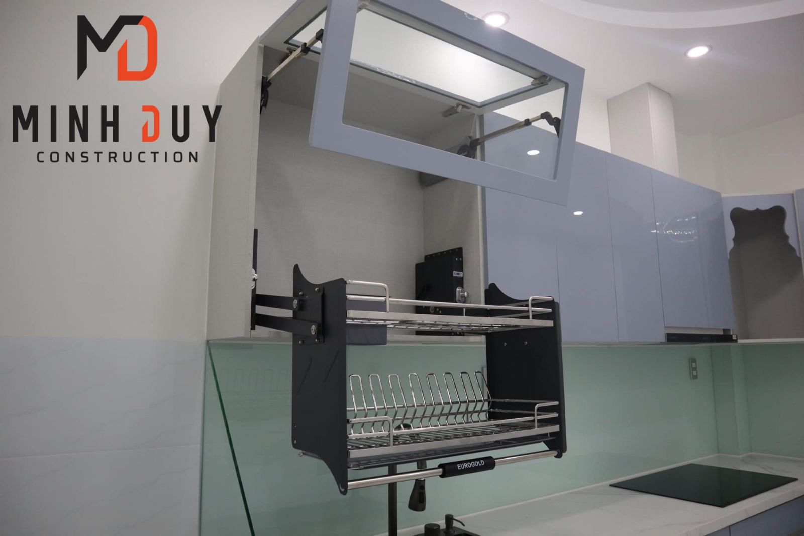 Hình ảnh nội thất nhà bếp dự án xây nhà trọn gói tại TP.Thủ Đức sau khi hoàn thiện - Xây Dựng Minh Duy