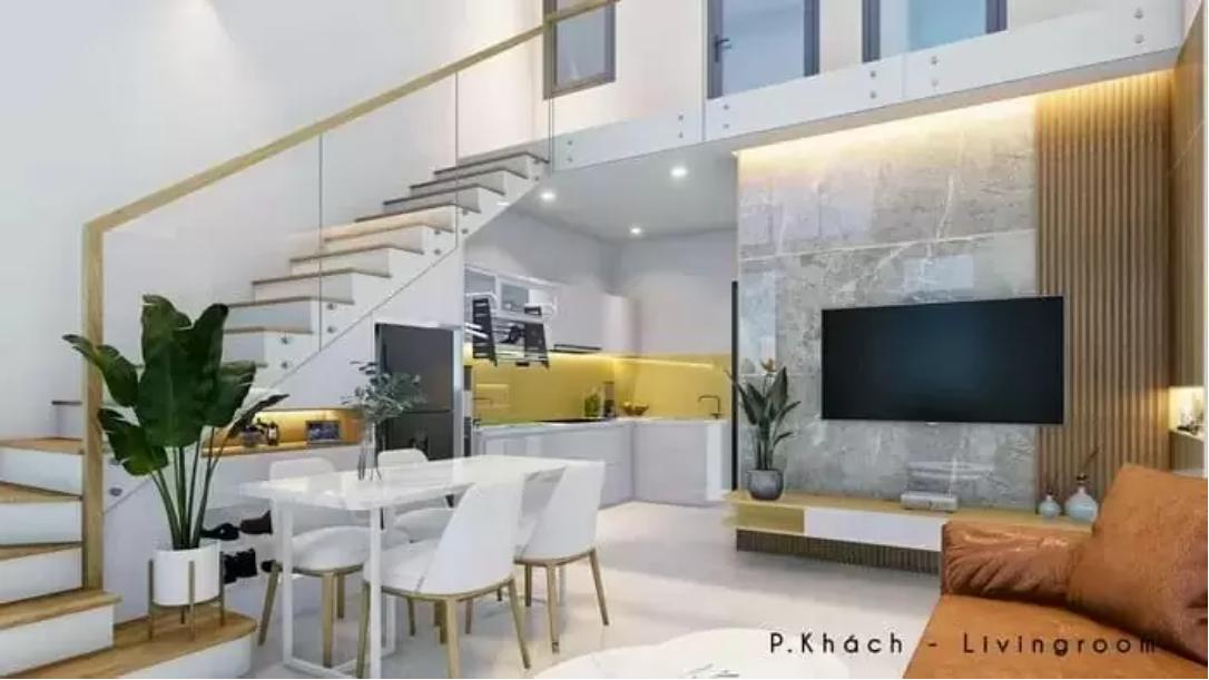 Mẫu nhà cấp 4 gác lửng mái nhật tinh tế - Xây Dựng Minh Duy