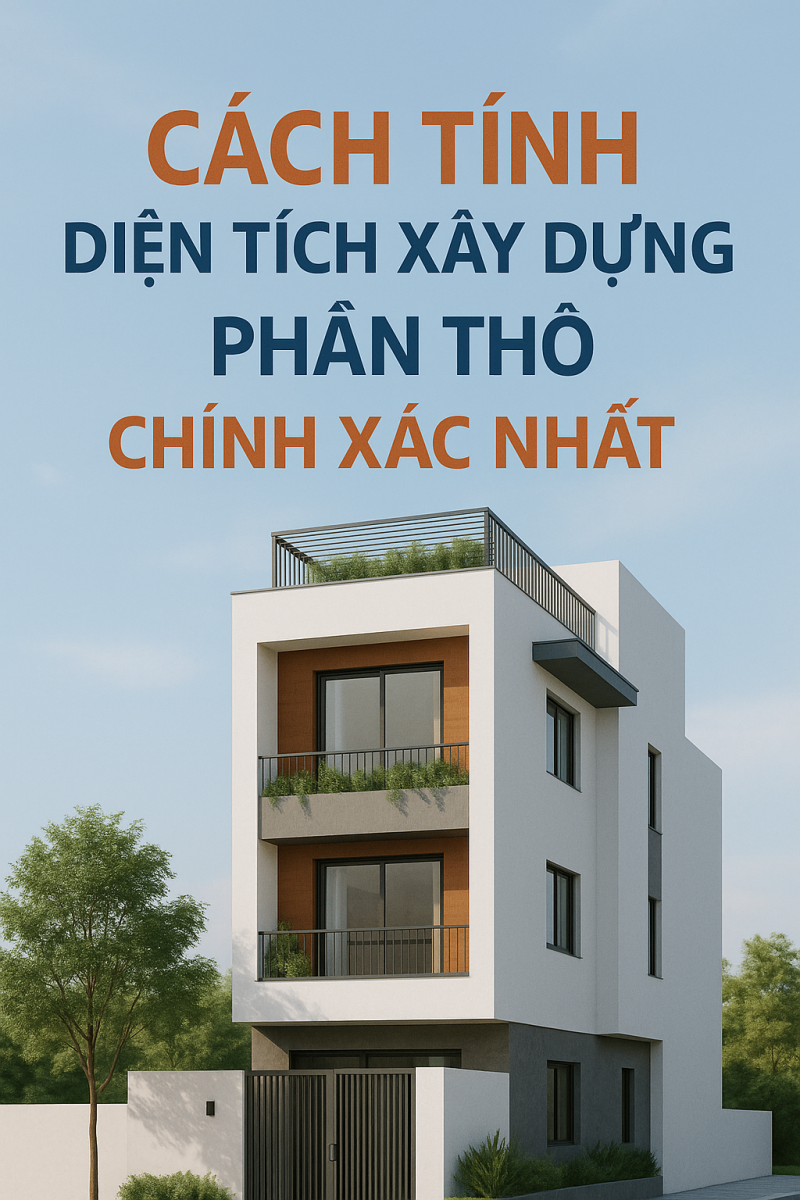 Các phương pháp tính diện tích xây dựng phần thô phổ biến