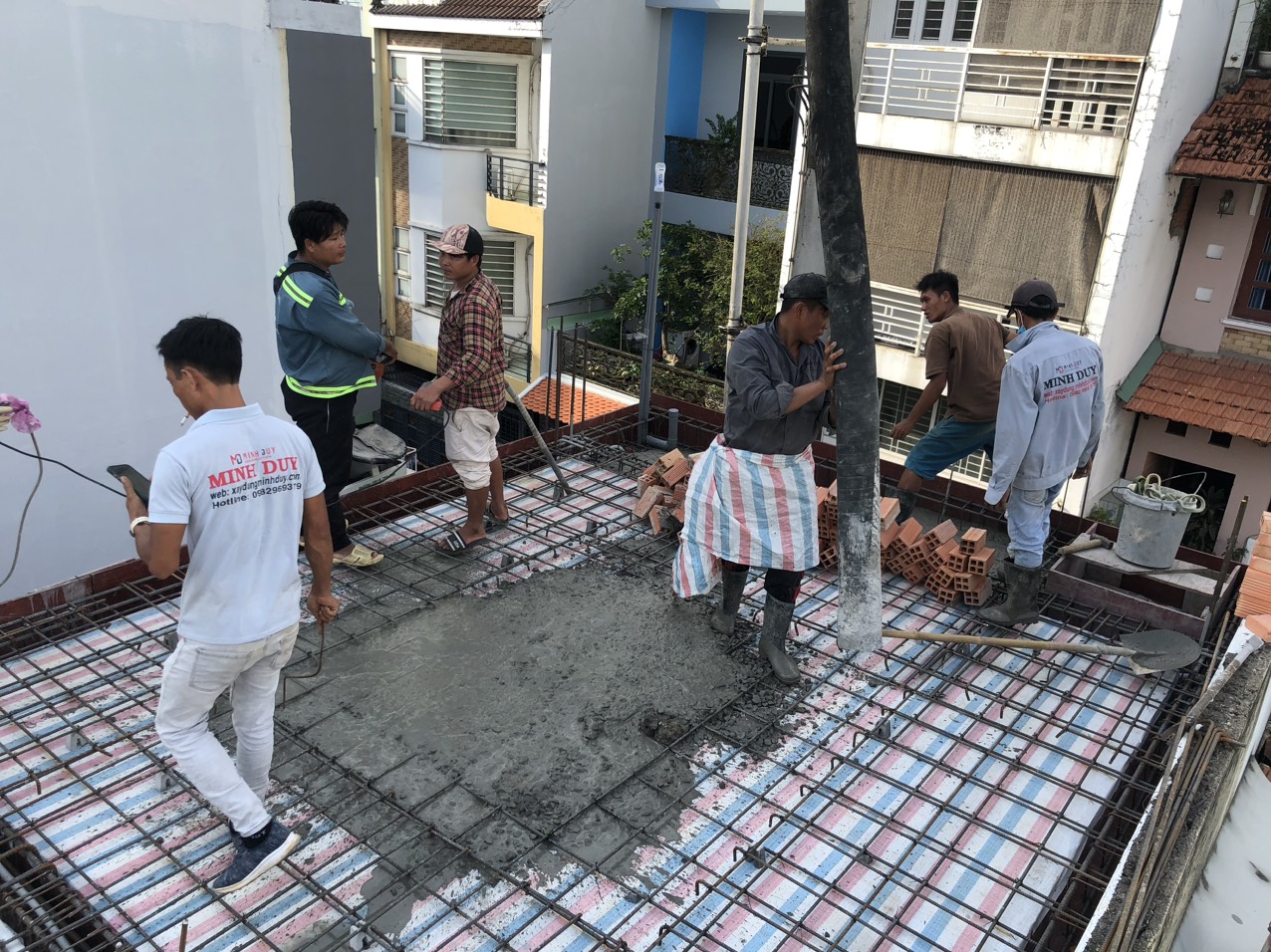 Hình ảnh thi công chống thấm, đổ bê tông