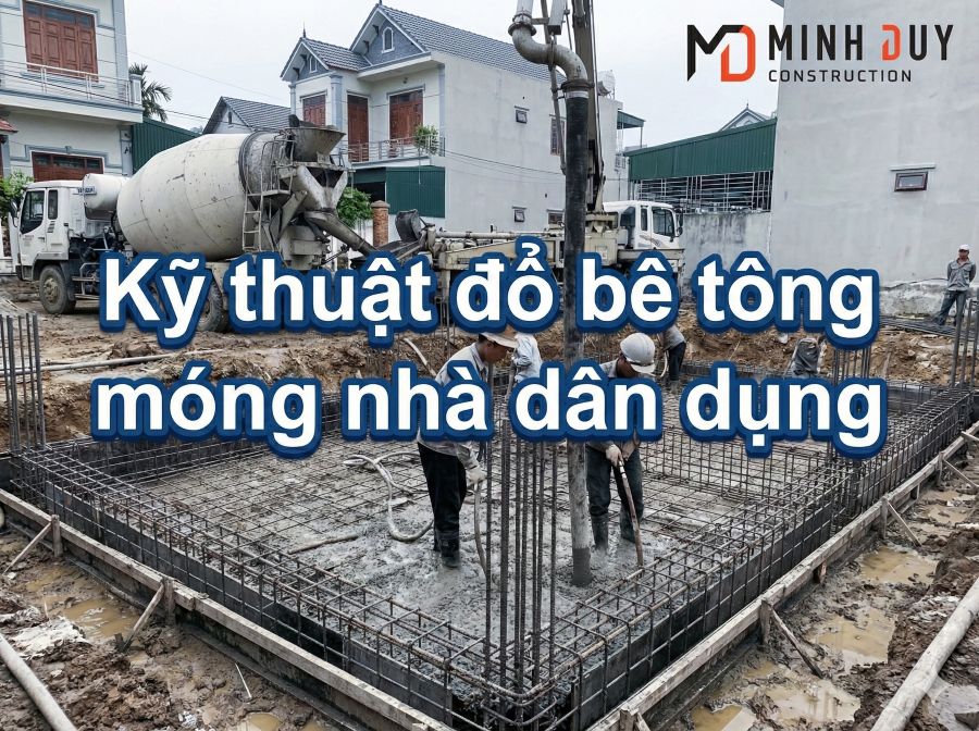kỹ thuật đổ bê tông móng