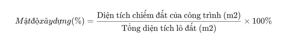 Cách tính mật độ xây dựng