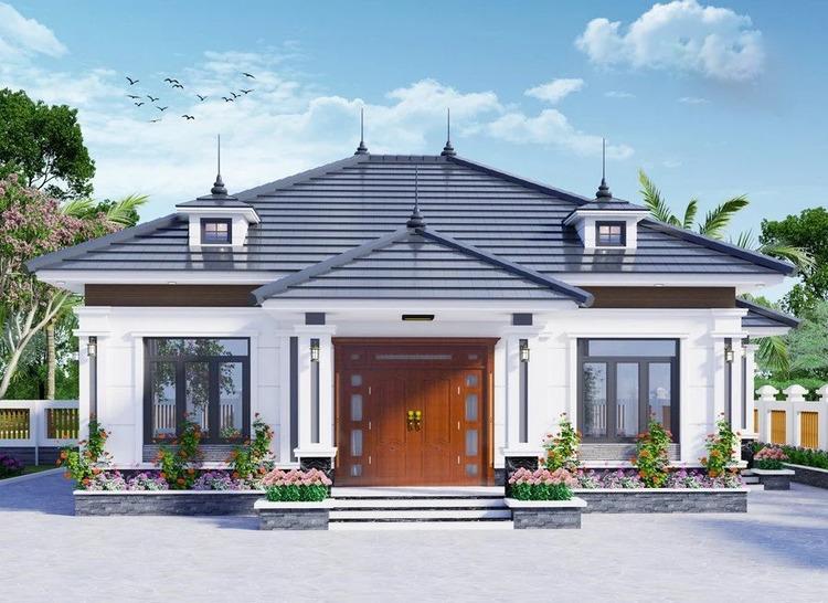 Mẫu nhà cấp 4 1 tỷ mái nhật 3 phòng ngủ - Mẫu 5