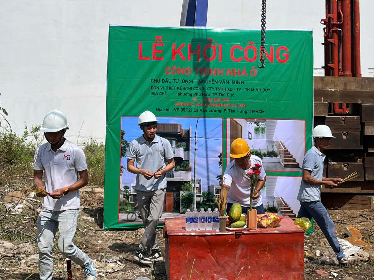 Hình ảnh Xây Dựng Minh Duy khởi công dự án tại Thủ Đức